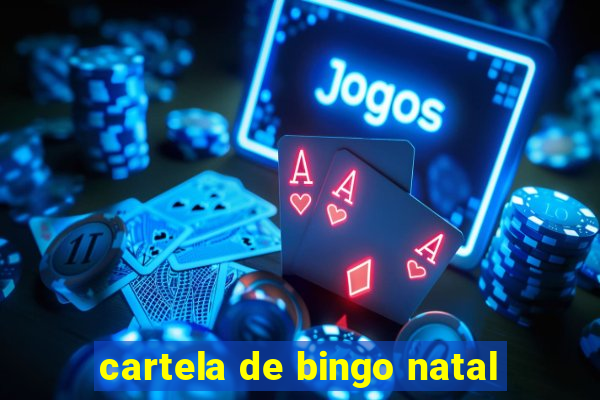 cartela de bingo natal